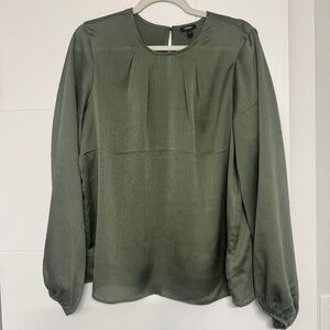 Express Satin Balloon Sleeve Top